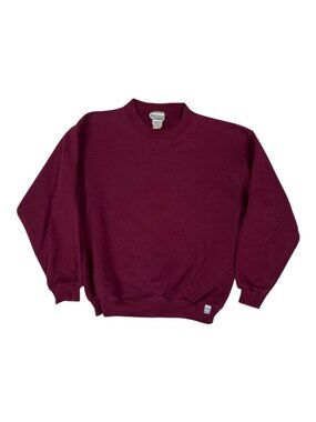 Vintage Discus Athletic Blank Crewneck Sweatshirt Size Medium Maroon Red 90s